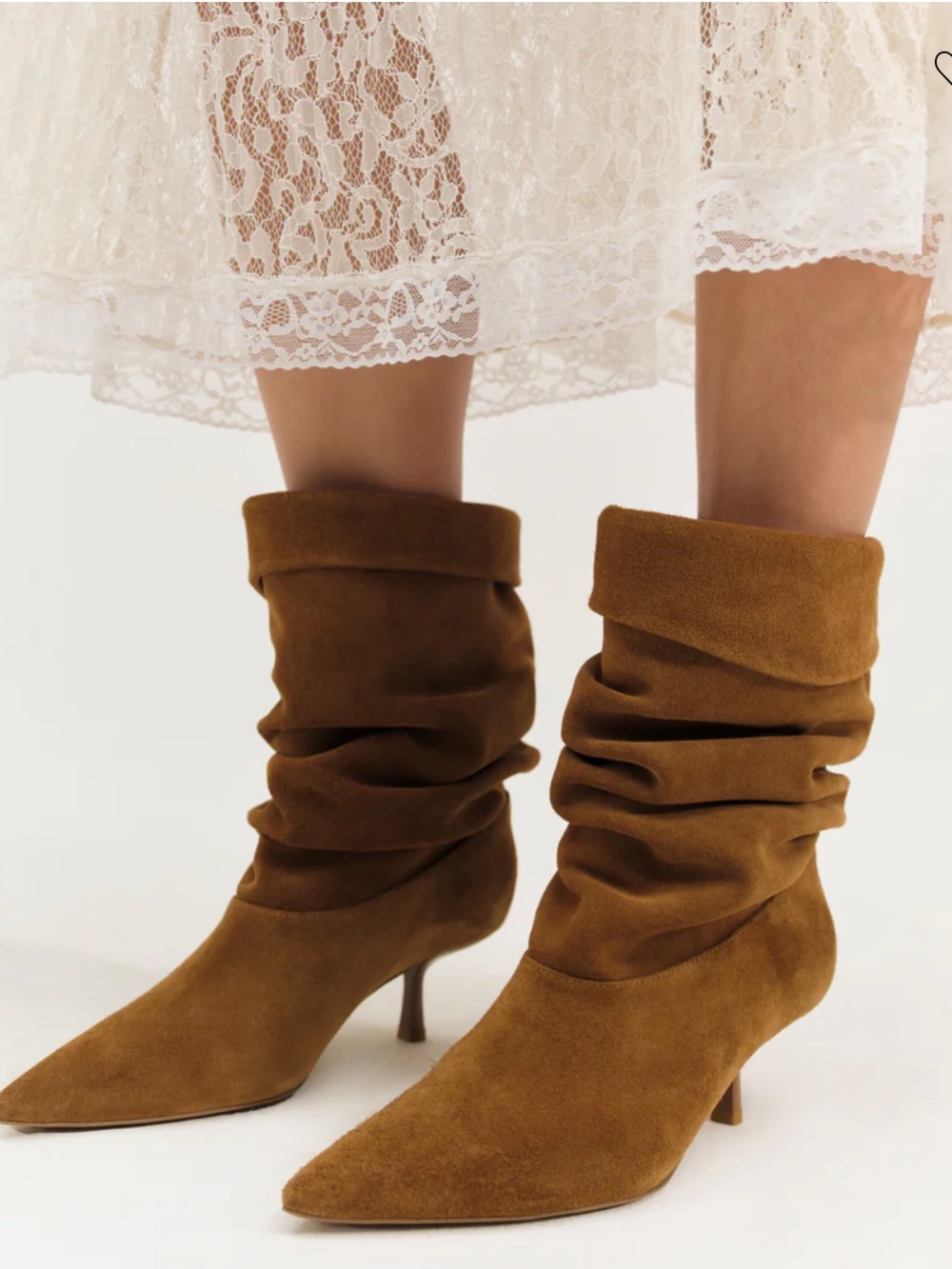 For Love & Lemons Brown Verbana Slouch Boot Suede NIB women’s size 37 or 6.5